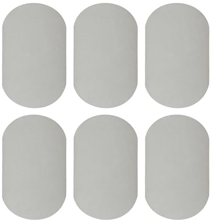QUARKZMAN 6 stycken lappar för strykning, 180 x 110 mm armbågar knän mockatyg lappar, kvadratiska stryklappar lappar lappar för reparation lappar, kläder, hantverk, byxor, skjortor, ljusgrå