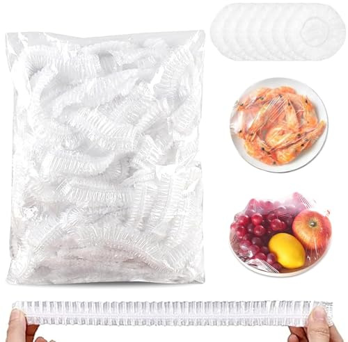 300 Pezzi Sacchetti Di Conservazione Freschi Sacchetti Con Elastico Sacchetti Per Alimenti Trasparenti Copri Riutilizzabile Sacchetti Copri Alimenti Con Elastico Per Alimenti Conservazione