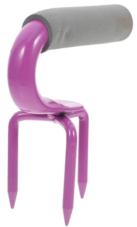 Toddmomy Motoculteur à Main Griffes pour Jardinage et Décompactage du Sol en Acier Robuste Violet Boîte de Rangement, Outil Manuel Polyvalent pour Potager et Pelouse