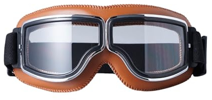 UncleS Winddichte Motorradhelm Brille Vintage Schutzbrille Motorradbrille Radfahren Für Männer Und Frauen Erwachsene Winddichter Motorradhelm