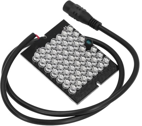 HUIOP Panneau Lumineux LED pour Caméra IR, 48 LED IR Noires, DC12 V pour Nocturne CCTV, Domestique et Scènes D'éclairage avec Capteur de Lumière intégré