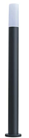 maolo Lampioncino da Giardino Esterno E27 IP65 | Paletto Luminoso in Alluminio Nero H60/100 cm per Vialetti, Terrazze e Sentieri | Diffusore Opaco Antipioggia (100)