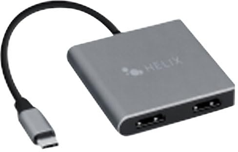 Helix USBCONNECT USB-C Hub & HDMI Adapter – 4K UHD Display, USB-A Ports, PD Charging, Compatible with MacBook, Windows Laptops, iPad, Chromebook (USB-C to Dual HDMI Monitor Adapter)