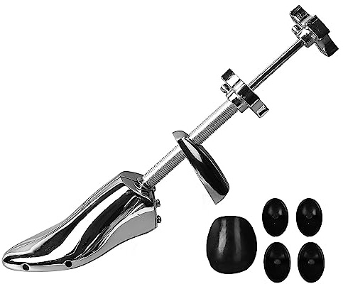 Fdit Ensanchador de Zapatos, Expansor de Zapatos Profesional de Aleación de Aluminio para Botas y Zapatillas Planas de Gamuza de Cuero, Herramienta de Horma (Tacón plano de doble placa para hombre)