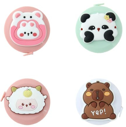FASHION YO 4 Pcs Soft Measuring Tape for Body Measurements Retractable，Cute Tape Measures Tailor Tape for Sewing 60 In / 1.5 M Tailors Tape with Fractions Measure Ruler for Sewing (Capybara)