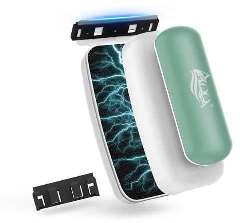 AQQA Aquarium scheibenreiniger, Upgrade Starke Aquarium Magnet Scheibenreiniger mit 2 abnehmbaren Schabern für Glasaquarien (M)