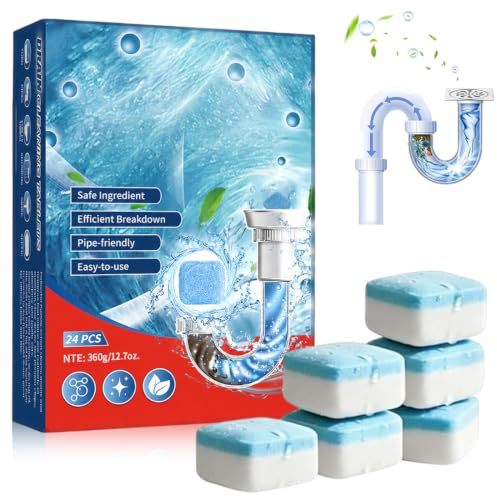 Pastilles Nettoyantes WC 1 boîte - Détartrant Effervescent, 24 comprimés, Fraîcheur au Quotidien