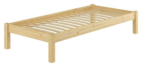 Erst-Holz®Holzbett ohne Kopfteil Kiefer 90 x 200 mit Federleisten