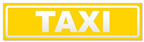 Kiwistar Magnetschild Taxi invertiert - 20cm Gelb - magnetisch für Auto PKW Kfz - wiederverwendbares Hinweisschild aus Magnetfolie - für Fahrzeug, Truck