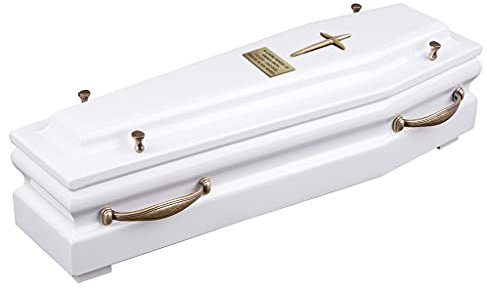 Remember Forever Urne funéraire en bois pour nourrisson - Urne funéraire pour adultes et nourrissons - Blanc + plaque commémorative