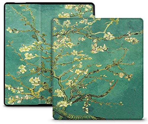DLRSET E-book Protective-Shell, Case For Kindle Oasis Ereader (9th Generation-2017 Release Only) Lightweight Smart Cover With Auto Sleep/Wake (Color : Apricot Flower)