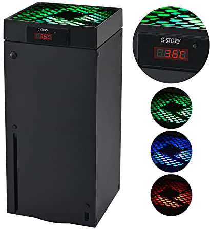 Cooling Fan for Xbox Series X with Automatic Fan Speed Adjustable by Temperature, LED Display, High Performance Cooling,3 Speed 1500/1750/2000RPM (140MM) with RGB LED (Black)