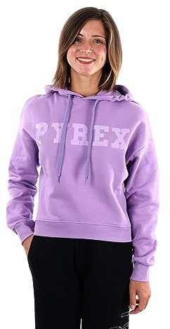 Pyrex Felpa da Ragazza Asimmetrica - Lilla