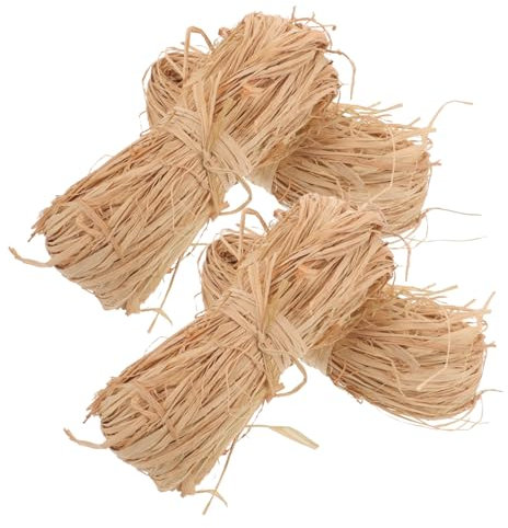 TOPPERFUN Bündel Bast-stroh Für Floristensträuße Band Zum Verpacken Von Geschenken Bastband Zum Basteln