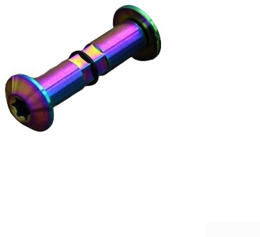 Titanium Alloy Rear Shock Bolt Replacement Hardware 33X8mm Fits Rear Suspension Mountain Bikes (Rainbow)