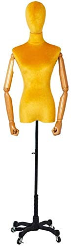 Professionelle Schneiderpuppe mit Beinen, Schneiderpuppe mit Armen, Regal-Ausstellungsständer für Bekleidungsgeschäfte (Farbe: Gold, Größe: Mittel)