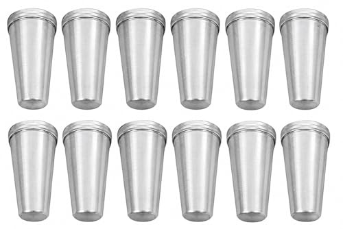 BishtHub Lot de 12 moules à glace en aluminium 80 ml