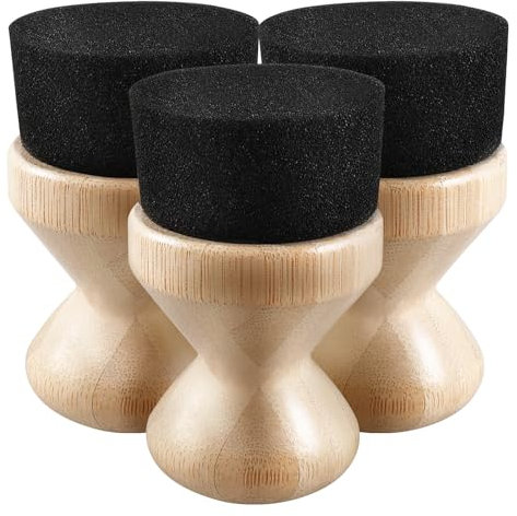 Grusce 3Pack Cutting Board Oil Wax Applicator with Handle, Bamboo Butcher Block Oil Applicator for Food Grade Mineral Oil Board Portable Cutting Board Oil Applicator for Cutting Board Wood Spatula