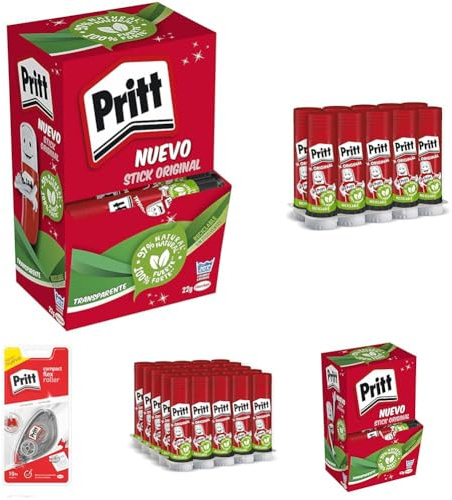 Pritt Colla Stick 15 x 22g, colla per bambini sicura e affidabile, colla Pritt per lavoretti e fai da te, con una tenuta forte per uso scuola e ufficio, 15 stick x 22g