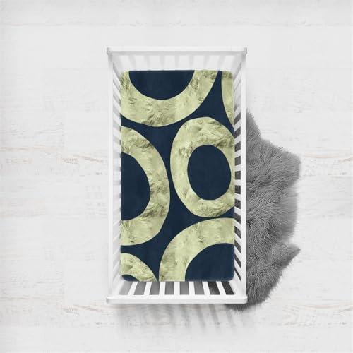 Morbuy Retro-Drucken Spannbettlaken Babybett, Spannbettlaken Kinderbett,Weiche Atmungsaktiv Spannbettlaken Kinderbett Stubenwagen Bezug Kinderwagen Matratzenbezug (Grün,140x70cm)