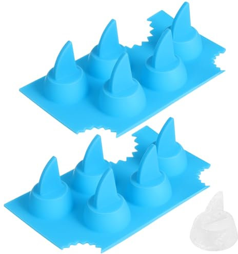 Mipcase Ice Cube Tray Ice Cube Maker Ice Cube Mold : 2pcs DIY Mould Silicone Ice Cube Tray Jelly Tray Shark Theme Party Ice Molds for Party DIY