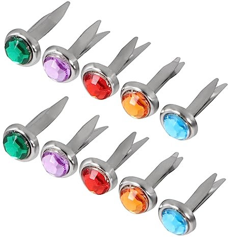 Anneome 50stücke Dekorative Brads Für Scrapbooking Handgemachte Nägel DIY Zubehör Entzückende Brads Sortierte Farbe Langlebiger Gebrauch Papierbasteleien
