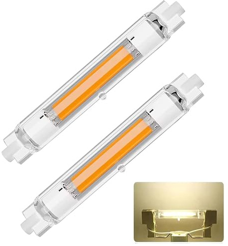 Dvnoua R7S LED 118mm Dimmbar 30W Lampen, R7S LED 118mm Glühbirne Ersatz für 300W Halogen Leuchtmittel, Naturweiß 4000K 3000LM Kein Flackern, 360°Abstrahlwinkel Stab, 2PCS