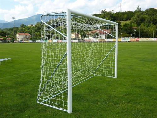 Coppia Reti Porta Calcetto 3x2 in Polietilene – Ø 5.5 mm, Maglia Quadra, Lavorazione Artigianale con Nodo – Reti per Porte Calcetto Regolamentari