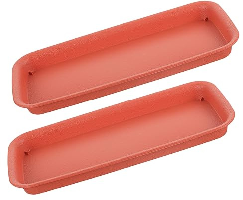 Veemoon Bac de Récupération Rectangulaire en Plastique pour Pots de Fleurs, Lot de 2 Pièces, Empêche Les Fuites d'eau et Protège Le Sol, pour Décoration Intérieure et Jardinage
