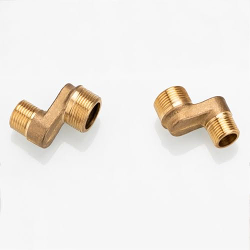 BiaoTeng Adaptador de Grifo 1/2 a 3/4 Latón, 2 Piezas Adaptador de Ducha para Grifo 47.7 mm
