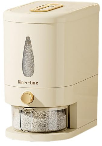drburpily Accès facile Pour aux céréales avec distributeur de céréales, conteneurs de stockage d'aliments secs, conteneur de stockage de riz en ABS 5kg