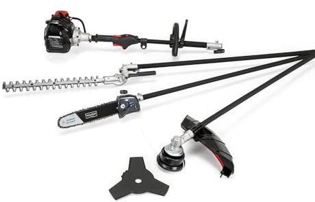 Decespugliatore Multifunzione 4 In 1 A Scoppio | 33 CC Potente E Versatile | Tagliasiepi | Potatore A Catena | Testina Filo E Lama Inclusi