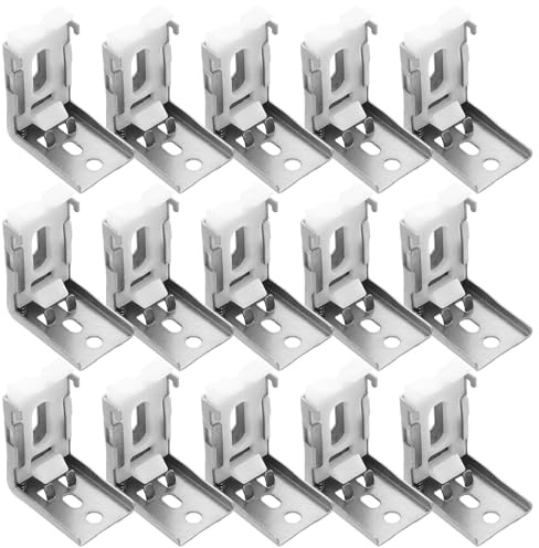 ULTECHNOVO 20 pièces Lot de Clips de Fixation pour Stores Vénitiens Supports Robustes pour Installation Rideaux Accessoires Compatibles pour Fenêtres et Bureaux Montage et Discret
