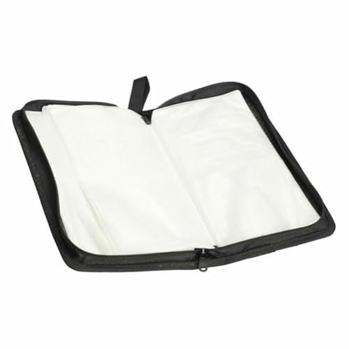 ZoraYorce Borsa per CD/DVD, 80 CD/DVD, custodia a doppia faccia, antipolvere, con chiusura lampo, custodia portatile CD/DVD