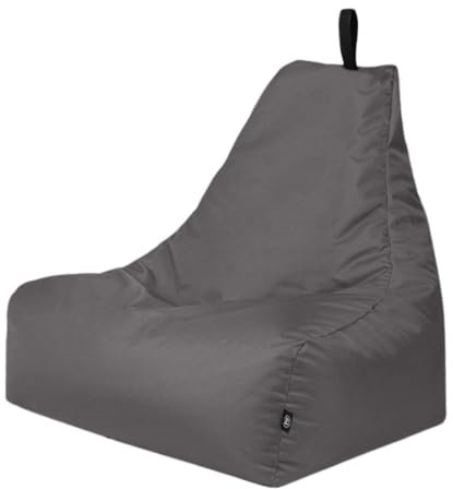 PATCH HOME Lounge Sessel XXL Gamer Sessel Sitzsack Sessel Sitzkissen In & Outdoor geeignet fertig befüllt | XXL - Anthrazit - in 2 Größen und 25 Farben