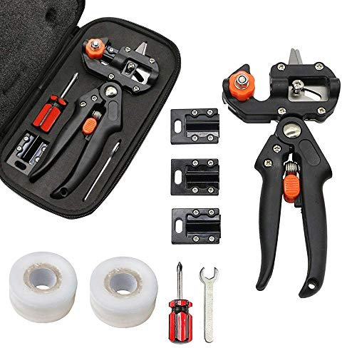 4EVERHOPE Outil de Taille de greffe de Jardin avec 2 Lames supplémentaires et 2 Rubans à greffer