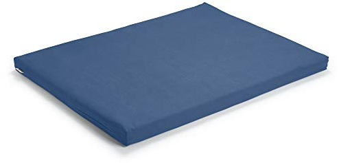 basaho Zabuton Meditationsmatte | Biobaumwolle | Füllung aus recycelter Wollfaser (Taubenblau)