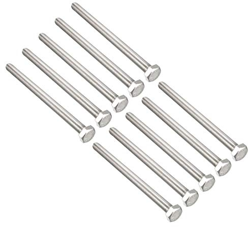 sourcing map 10Stk M8-Gewinde 120mm Sechskant schrauben Bolzen de | Edelstahl 304