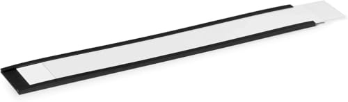 Durable Magnetetikett C-Profil, Magnethållare, 50 stycken, träkol, 171458 | Magnetisk etiketthållare, 30x100 mm, med instick och skyddsplast, för hyllor och skåp, fäster på alla metallytor