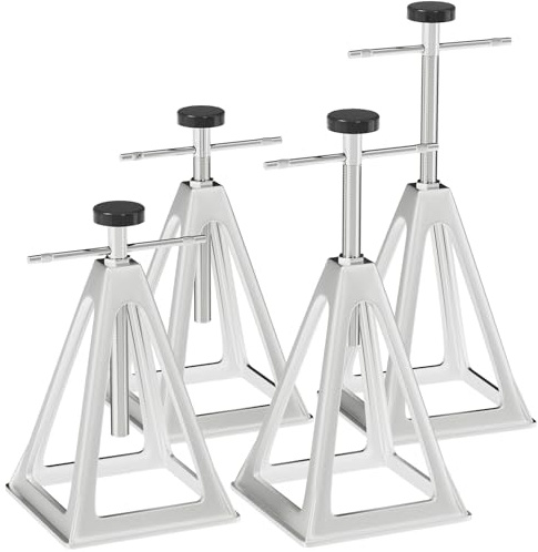 RVGUARD RV Stack Jacks 4 Pack, Aluminum Stabilizer Jacks for RV Trailer Camper, Single Support Up to 6000 Lbs, Adjustable from 11 to 17