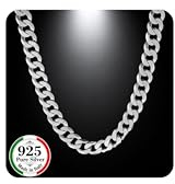 QUADRI - 925 Silver Chain Men's Necklaces - Necklace for Men - 18 / 46 cm