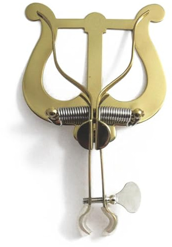 Soundman Marschgabel für Waldhorn/Doppelhorn/Kinderhorn/French Horn Lyre Lyra Notenhalter (messing, lackiert)