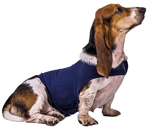 YAOTT Angstjacke für Hunde Beruhigungsweste für Hunde Dog Anxiety Lightweight Comfort Calming Shirt für Kleine Mittelgroße Haustier Blau L