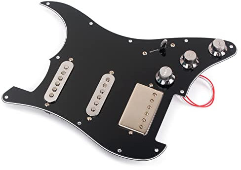 DZDZDZ 3 Löcher 11 Löcher SSH Stil Geladener Vorverdrahteter Humbucker-Pickguard-Pickup-Set Für St Sg. Gitarre Geladenes Schlagbrett