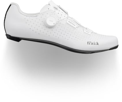 Fizik Tempo Decos Carbon, Single Boa Carbon Road Cycling Shoes, White, 11.5-12