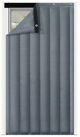 YSUEFIJO Rideau de Porte d'entree Thermique Isolant Anti Froid 90x200cm, Rideau Phonique Porte, Panneau Imperméable avec Oeillets, Rideau de Porte Épaississant d'hiver, pour Chambre Climatisée