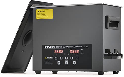 CREWORKS Black Titanium Stainless Steel Ultrasonic Cleaner 6L