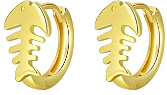 MNSWR D'Oreilles En Alliage En Forme D'Arête De Poisson Pour Les Adolescentes Piercings Taille Pince Bijoux