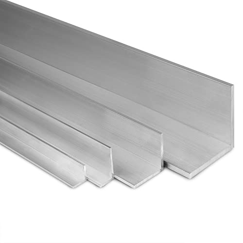 TJ Cornière aluminium ou profile aluminium 80x80x8mm - 2m de longueur/Cornière en profile alu durable/baguette angle aluminium pour l'intérieur et l'extérieur/Cornière aluminium polyvalente