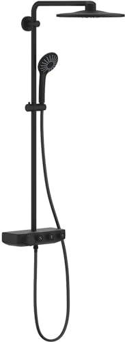 GROHE Euphoria SmartControl 310 Duo Duschsystem, Thermostatbatterie, Duscharm 450 mm, phantom black (22120KF0)